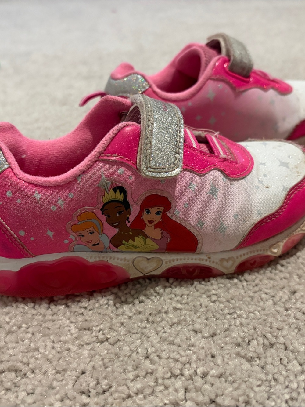 Disney Princess Pink Light-Up Kids Sneakers